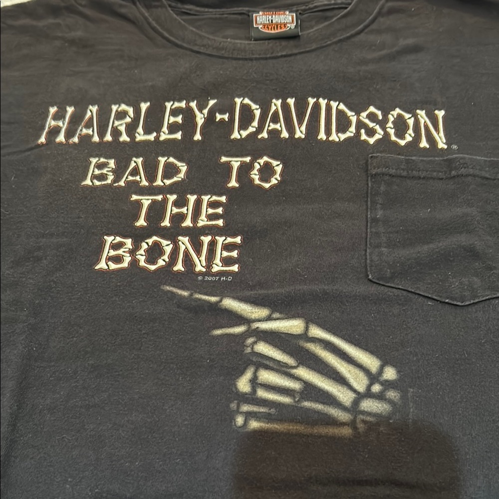 Harley-Davidson Black Tee with Logo Patch